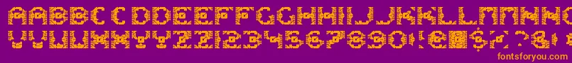 DazzleshipsRegular Font – Orange Fonts on Purple Background