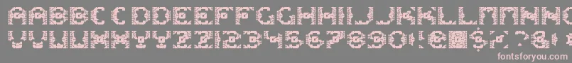 DazzleshipsRegular Font – Pink Fonts on Gray Background