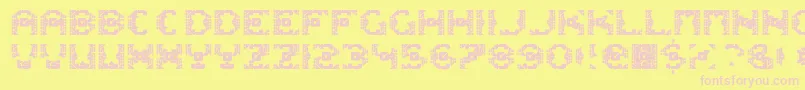 DazzleshipsRegular Font – Pink Fonts on Yellow Background