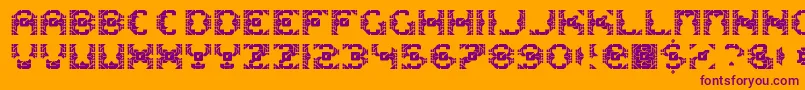 DazzleshipsRegular Font – Purple Fonts on Orange Background