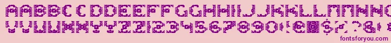 DazzleshipsRegular Font – Purple Fonts on Pink Background