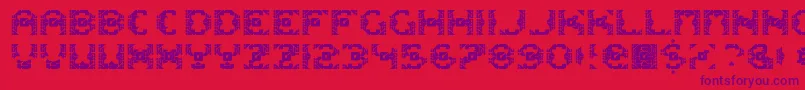 DazzleshipsRegular Font – Purple Fonts on Red Background