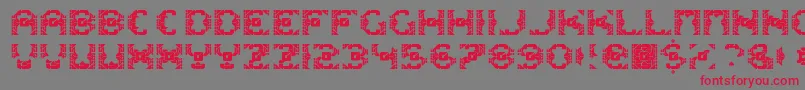 DazzleshipsRegular Font – Red Fonts on Gray Background