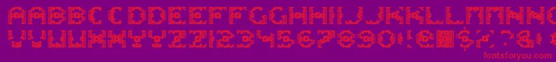 DazzleshipsRegular Font – Red Fonts on Purple Background