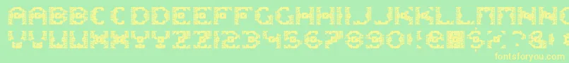 DazzleshipsRegular Font – Yellow Fonts on Green Background