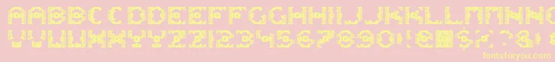 DazzleshipsRegular Font – Yellow Fonts on Pink Background