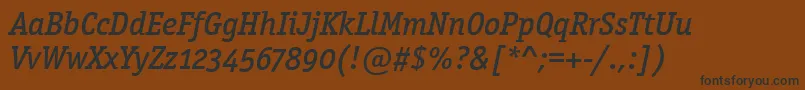 OfficinasermdositcttРљСѓСЂСЃРёРІ Font – Black Fonts on Brown Background