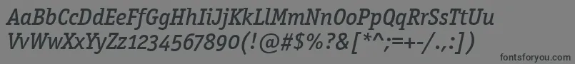 OfficinasermdositcttРљСѓСЂСЃРёРІ Font – Black Fonts on Gray Background
