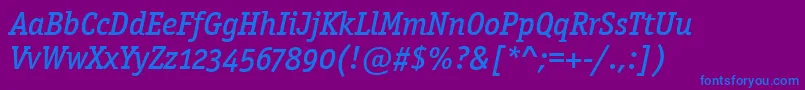 OfficinasermdositcttРљСѓСЂСЃРёРІ Font – Blue Fonts on Purple Background