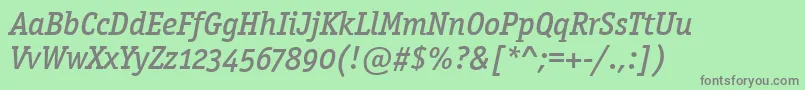OfficinasermdositcttРљСѓСЂСЃРёРІ Font – Gray Fonts on Green Background