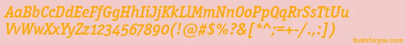 OfficinasermdositcttРљСѓСЂСЃРёРІ Font – Orange Fonts on Pink Background