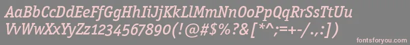 OfficinasermdositcttРљСѓСЂСЃРёРІ Font – Pink Fonts on Gray Background
