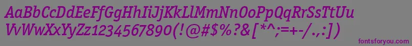 OfficinasermdositcttРљСѓСЂСЃРёРІ Font – Purple Fonts on Gray Background