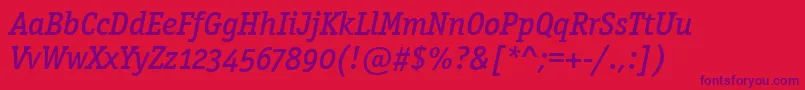 OfficinasermdositcttРљСѓСЂСЃРёРІ Font – Purple Fonts on Red Background