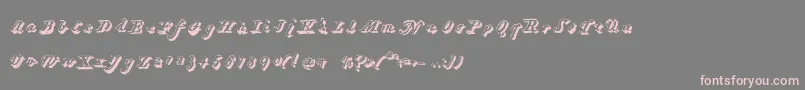 HartzvierShadow-Schriftart – Rosa Schriften auf grauem Hintergrund