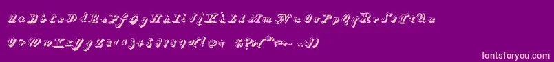 HartzvierShadow-Schriftart – Rosa Schriften auf violettem Hintergrund