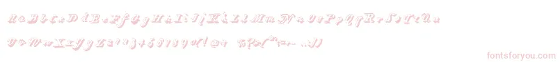 HartzvierShadow-Schriftart – Rosa Schriften auf weißem Hintergrund