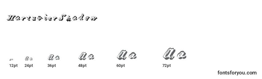 HartzvierShadow Font Sizes