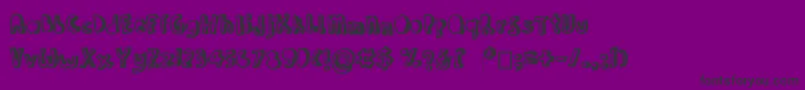 Joannetictac-Schriftart – Schwarze Schriften auf violettem Hintergrund