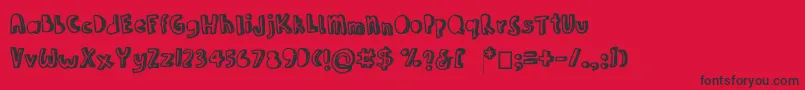 Joannetictac Font – Black Fonts on Red Background