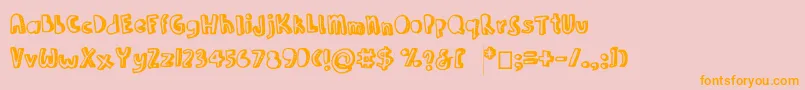 Joannetictac Font – Orange Fonts on Pink Background