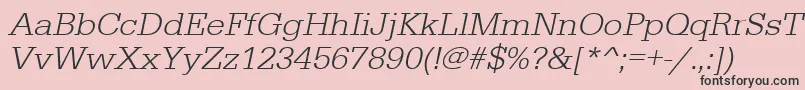 UrwegyptiennetligwidOblique Font – Black Fonts on Pink Background