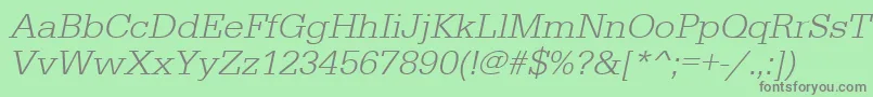 UrwegyptiennetligwidOblique Font – Gray Fonts on Green Background