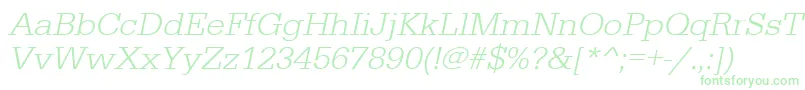 UrwegyptiennetligwidOblique Font – Green Fonts on White Background