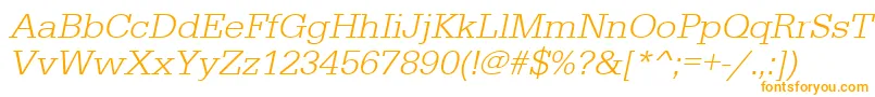 UrwegyptiennetligwidOblique Font – Orange Fonts on White Background