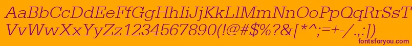UrwegyptiennetligwidOblique Font – Purple Fonts on Orange Background