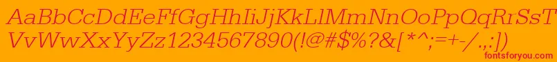 UrwegyptiennetligwidOblique Font – Red Fonts on Orange Background