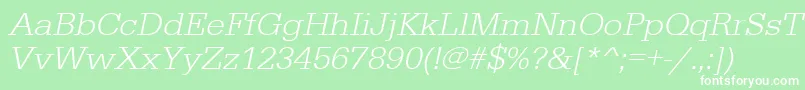 UrwegyptiennetligwidOblique Font – White Fonts on Green Background