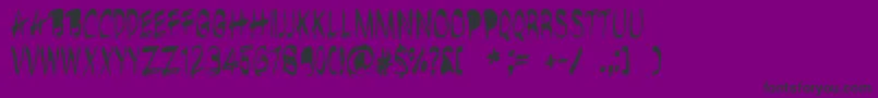 BrushshopRegular-fontti – mustat fontit violetilla taustalla