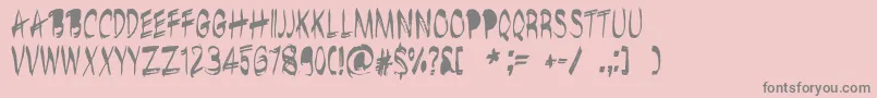 BrushshopRegular-Schriftart – Graue Schriften auf rosa Hintergrund