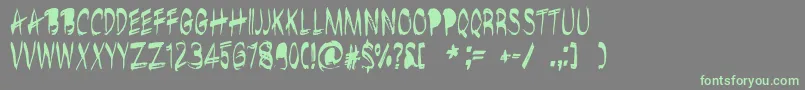 Weitere Informationen zur BrushshopRegular-Schriftart BrushshopRegular-Schriftart – Grüne Schriften auf grauem Hintergrund