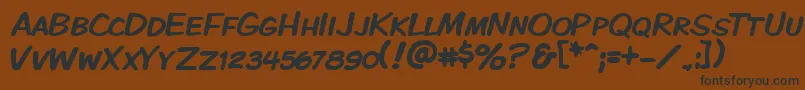 Kmkdspk Font – Black Fonts on Brown Background