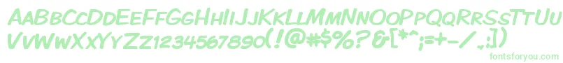 Kmkdspk Font – Green Fonts on White Background