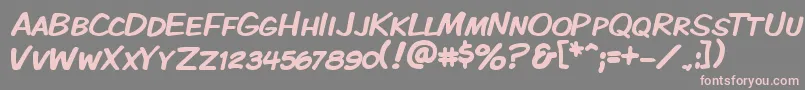Kmkdspk Font – Pink Fonts on Gray Background