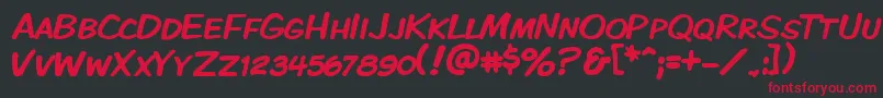 Kmkdspk Font – Red Fonts on Black Background