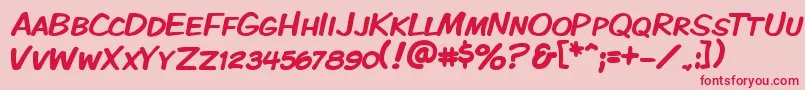 Kmkdspk Font – Red Fonts on Pink Background
