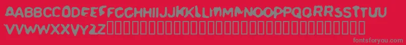 フォントDelerium – 赤い背景に灰色の文字