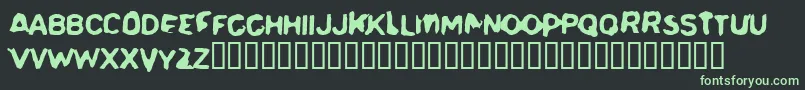 Delerium Font – Green Fonts on Black Background