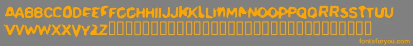 Delerium Font – Orange Fonts on Gray Background