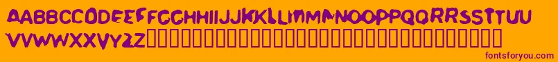 Delerium Font – Purple Fonts on Orange Background