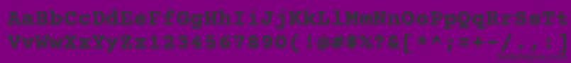 フォントCourierprime ffy – 紫の背景に黒い文字