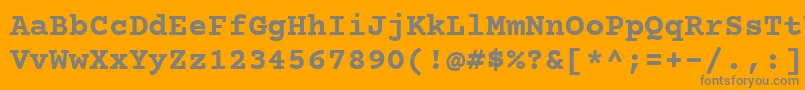 Courierprime ffy Font – Gray Fonts on Orange Background