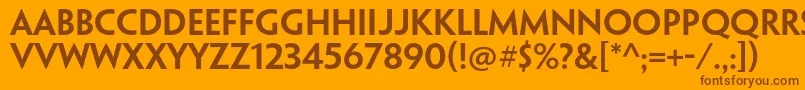 PenumbrasansstdSemibold Font – Brown Fonts on Orange Background