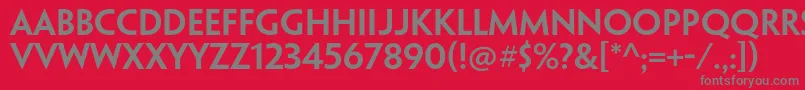 PenumbrasansstdSemibold Font – Gray Fonts on Red Background