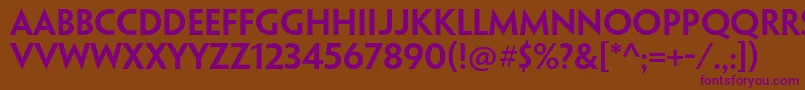PenumbrasansstdSemibold Font – Purple Fonts on Brown Background