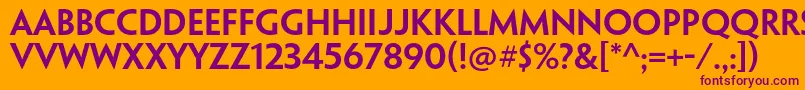 PenumbrasansstdSemibold Font – Purple Fonts on Orange Background